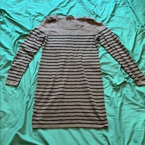 Striped Long Sleeve Sweater Dress